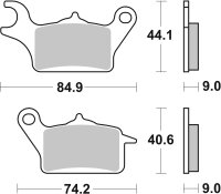 SBS Scooterbelag 223HF (Satz pro Scheibe) Street Ceramic