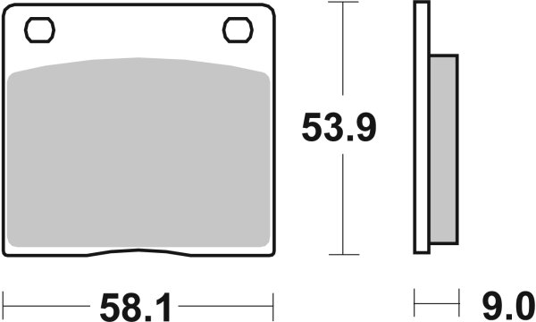 SBS Bremsbelag 512HF (Satz pro Scheibe) Street Ceramic