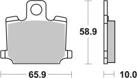 SBS Bremsbelag 535HF (Satz pro Scheibe) Street Ceramic