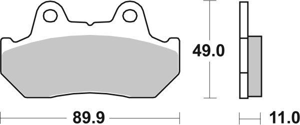 SBS Bremsbelag 542LS (Satz pro Scheibe) Street Sinter