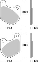 SBS Bremsbelag 543H.HF (Satz pro Scheibe) Street High Power Ceramic