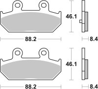 SBS Scooterbelag 182HM (Satz pro Scheibe) Street Ceramic