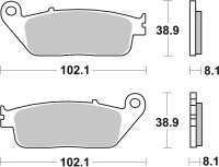 SBS Scooterbelag 183MS (Satz pro Scheibe) Maxi Sinter