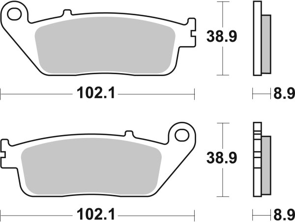 SBS Scooterbelag 184MS (Satz pro Scheibe) Maxi Sinter