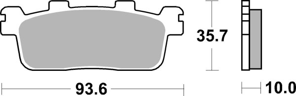 SBS Scooterbelag 195HF (Satz pro Scheibe) Street Ceramic