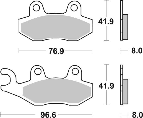 SBS Scooterbelag 197HF (Satz pro Scheibe) Street Ceramic