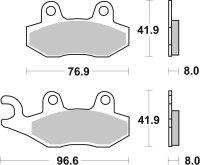 SBS Scooterbelag 197HF (Satz pro Scheibe) Street Ceramic