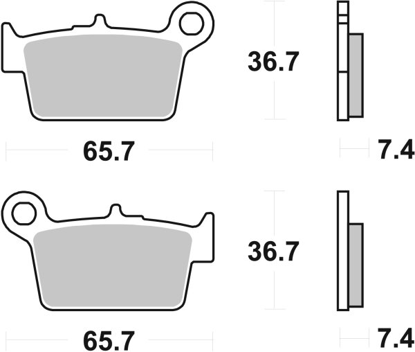 SBS Scooterbelag 199HF (Satz pro Scheibe) Street Ceramic