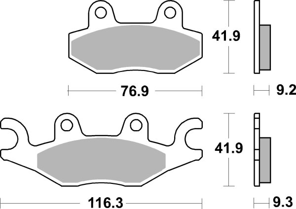 SBS Scooterbelag 210HF (Satz pro Scheibe) Street Ceramic