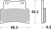 SBS Scooterbelag 214CT (Satz pro Scheibe) Carbon Tech