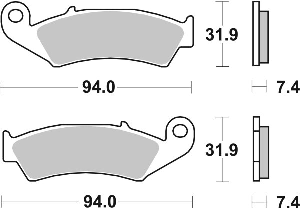 SBS Scooterbelag 139HF (Satz pro Scheibe) Street Ceramic