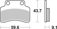 SBS Scooterbelag 141CT (Satz pro Scheibe) Carbon Tech