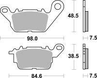 SBS Scooterbelag 226HF (Satz pro Scheibe) Street Ceramic