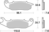 SBS Scooterbelag 228HM (Satz pro Scheibe) Street Ceramic