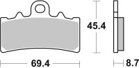 SBS Scooterbelag 231CT (Satz pro Scheibe) Carbon Tech