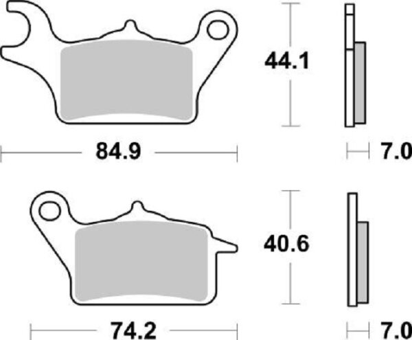 SBS Scooterbelag 236HF (Satz pro Scheibe) Street Ceramic