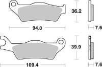 SBS Scooterbelag 237HF (Satz pro Scheibe) Street Ceramic