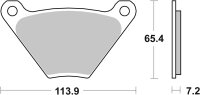 SBS Bremsbelag 513H.HF (Satz pro Scheibe) Street High Power Ceramic