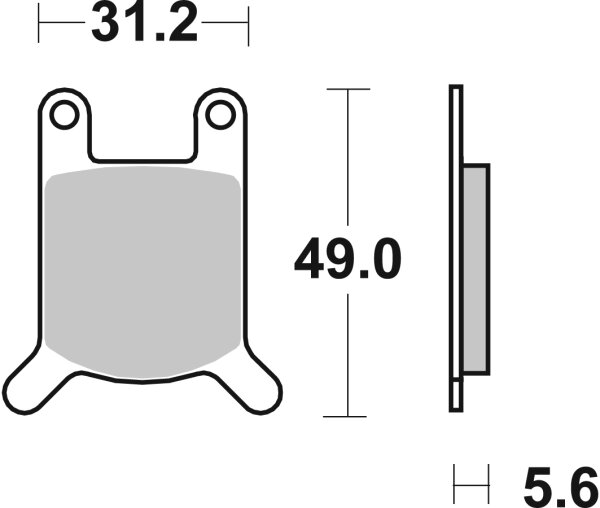 SBS Bremsbelag 532HF (Satz pro Scheibe) Street Ceramic