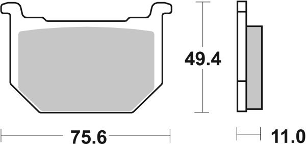 SBS Bremsbelag 533HF (Satz pro Scheibe) Street Ceramic