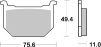 SBS Bremsbelag 533HF (Satz pro Scheibe) Street Ceramic