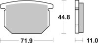 SBS Bremsbelag 534HF (Satz pro Scheibe) Street Ceramic