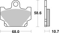 SBS Bremsbelag 550DCC (Satz pro Scheibe) Road Racing...