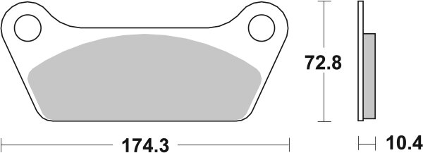 SBS Bremsbelag 553H.CT (Satz pro Scheibe) Street High Power Carbon