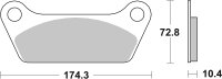 SBS Bremsbelag 553H.CT (Satz pro Scheibe) Street High Power Carbon