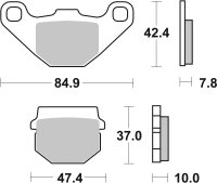 SBS Bremsbelag 548HF (Satz pro Scheibe) Street Ceramic