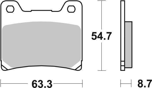 SBS Bremsbelag 555LS (Satz pro Scheibe) Street Sinter