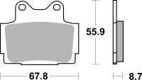 SBS Bremsbelag 570HS (Satz pro Scheibe) Street Sinter