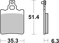 SBS Bremsbelag 574RSI (Satz pro Scheibe) Offroad Racing Sinter