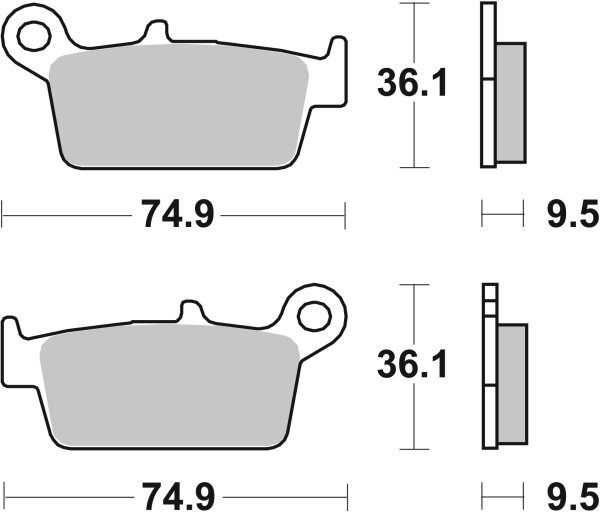 SBS Bremsbelag 604LF (Satz pro Scheibe) Street Ceramic