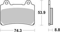 SBS Bremsbelag 613HF (Satz pro Scheibe) Street Ceramic