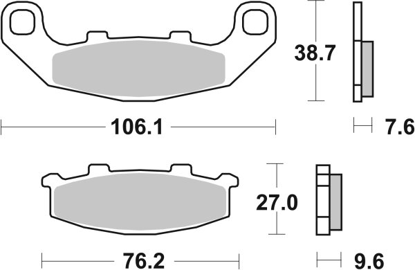 SBS Bremsbelag 615HF (Satz pro Scheibe) Street Ceramic