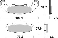 SBS Bremsbelag 615HF (Satz pro Scheibe) Street Ceramic