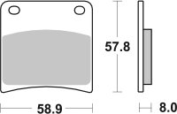 SBS Bremsbelag 620HF (Satz pro Scheibe) Street Ceramic