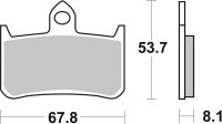 SBS Bremsbelag 622HF (Satz pro Scheibe) Street Ceramic