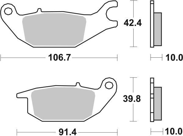 SBS Scooterbelag 225HF (Satz pro Scheibe) Street Ceramic