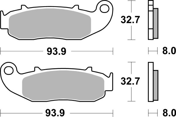 SBS Scooterbelag 217HF (Satz pro Scheibe) Street Ceramic