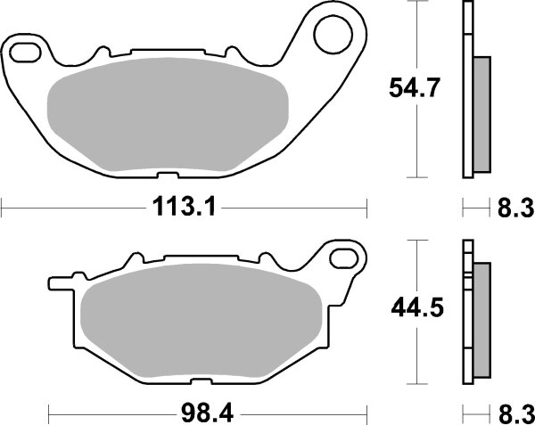 SBS Scooterbelag 229CT (Satz pro Scheibe) Carbon Tech