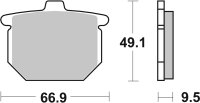 SBS Bremsbelag 517DCC (Satz pro Scheibe) Road Racing Classic Dual Carbon