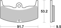 SBS Bremsbelag 571HF (Satz pro Scheibe) Street Ceramic