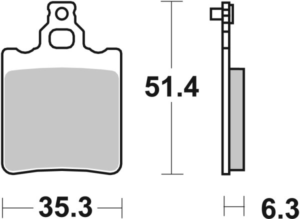 SBS Bremsbelag 574CS (Satz pro Scheibe) Offroad Carbon