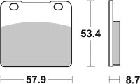 SBS Bremsbelag 577LF (Satz pro Scheibe) Street Ceramic