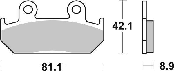 SBS Bremsbelag 593DCC (Satz pro Scheibe) Road Racing Classic Dual Carbon