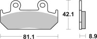 SBS Bremsbelag 593DCC (Satz pro Scheibe) Road Racing...