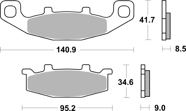 SBS Bremsbelag 597RQ (Satz pro Scheibe) Road Racing Carbon Tech