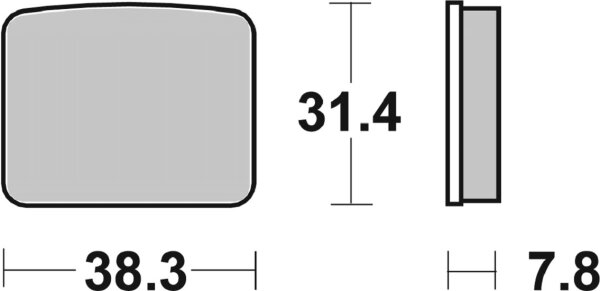 SBS Bremsbelag 625LF (Satz pro Scheibe) Street Ceramic